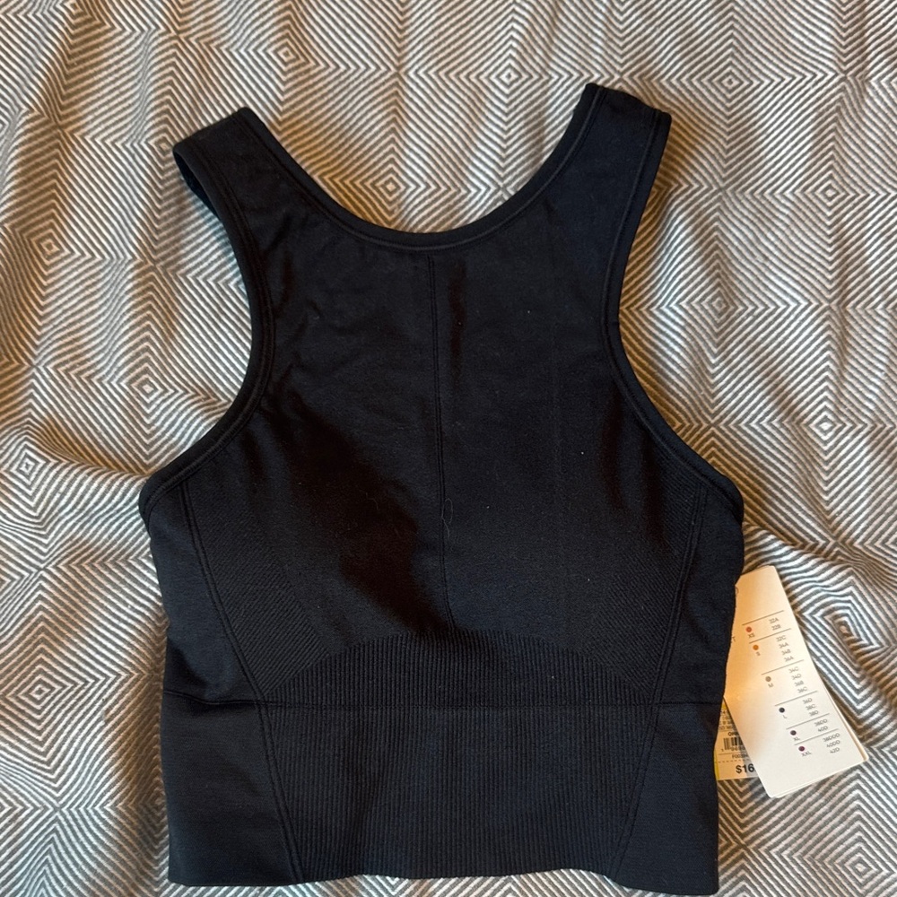 All in Motion black Patterned Fabric bra NWT